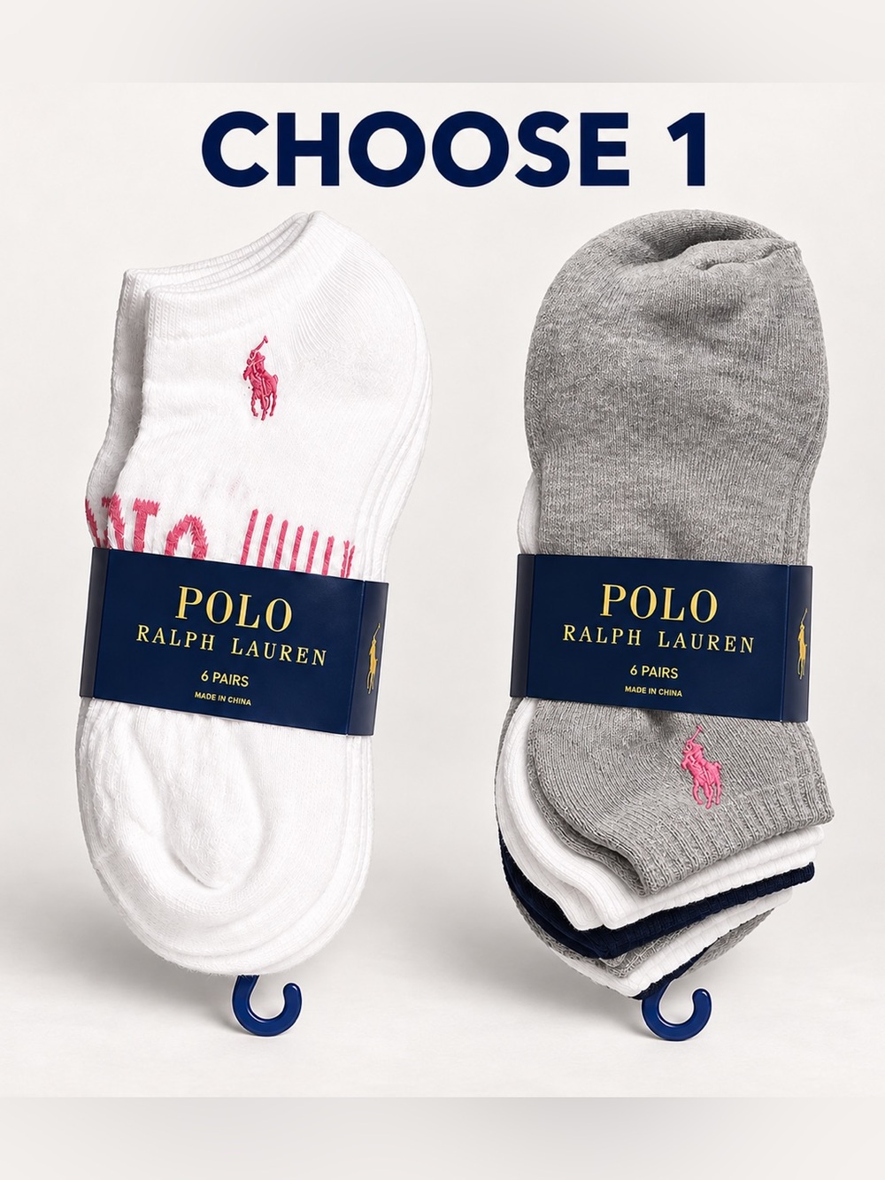 NWT Polo by Ralph Lauren Low-cut socks Set Size 4-10